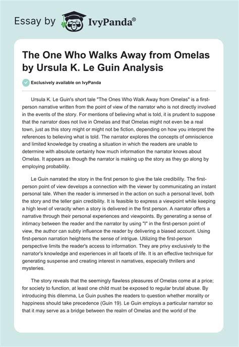 A Summary and Analysis of Ursula K. Le Guin’s ‘The Ones Who .